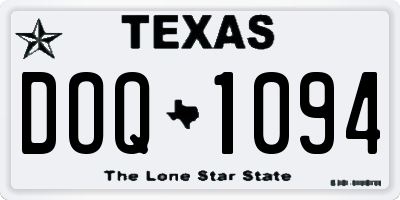 TX license plate DOQ1094