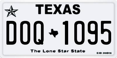 TX license plate DOQ1095