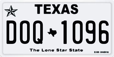 TX license plate DOQ1096