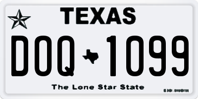 TX license plate DOQ1099
