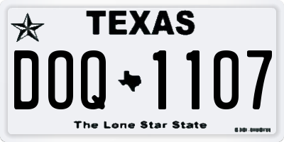 TX license plate DOQ1107