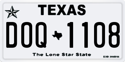 TX license plate DOQ1108