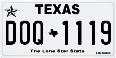 TX license plate DOQ1119