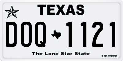 TX license plate DOQ1121