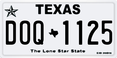 TX license plate DOQ1125