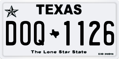 TX license plate DOQ1126