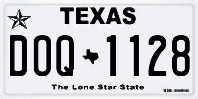 TX license plate DOQ1128