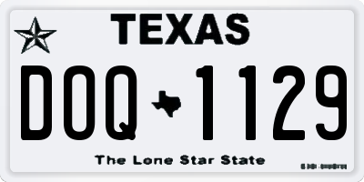TX license plate DOQ1129