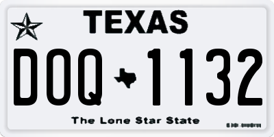 TX license plate DOQ1132