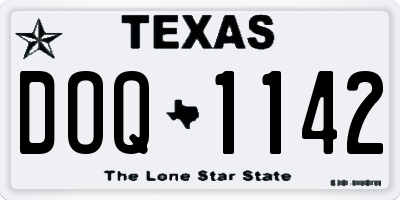 TX license plate DOQ1142