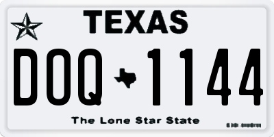TX license plate DOQ1144