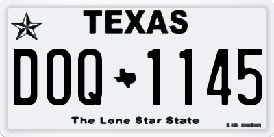 TX license plate DOQ1145