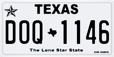 TX license plate DOQ1146