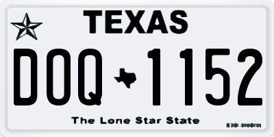 TX license plate DOQ1152