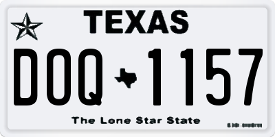 TX license plate DOQ1157