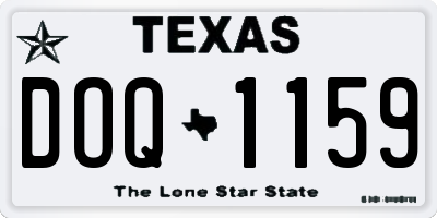 TX license plate DOQ1159