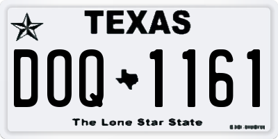 TX license plate DOQ1161