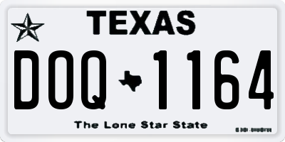 TX license plate DOQ1164