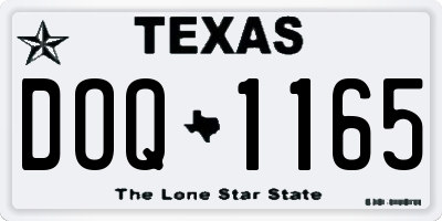 TX license plate DOQ1165