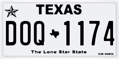 TX license plate DOQ1174
