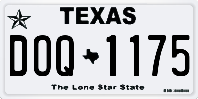 TX license plate DOQ1175