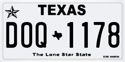 TX license plate DOQ1178
