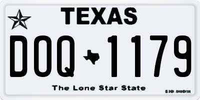 TX license plate DOQ1179