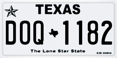 TX license plate DOQ1182