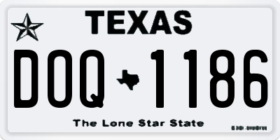 TX license plate DOQ1186