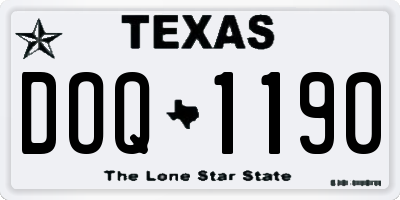 TX license plate DOQ1190