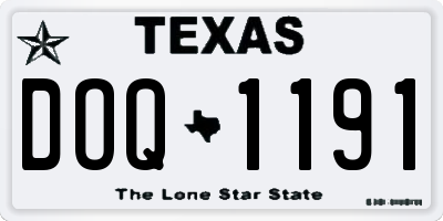 TX license plate DOQ1191
