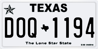 TX license plate DOQ1194