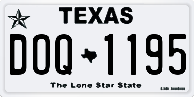 TX license plate DOQ1195