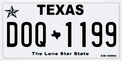 TX license plate DOQ1199