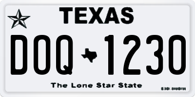 TX license plate DOQ1230