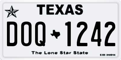 TX license plate DOQ1242