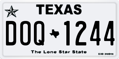 TX license plate DOQ1244