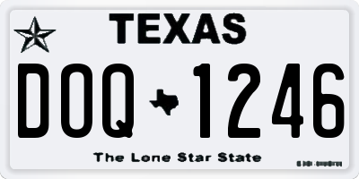 TX license plate DOQ1246