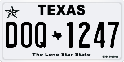 TX license plate DOQ1247