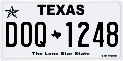 TX license plate DOQ1248
