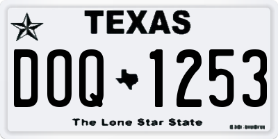 TX license plate DOQ1253