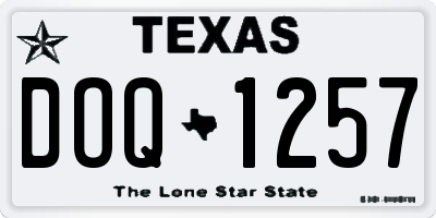 TX license plate DOQ1257