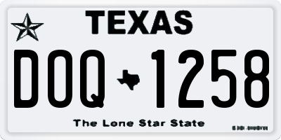 TX license plate DOQ1258
