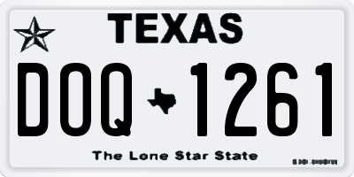 TX license plate DOQ1261