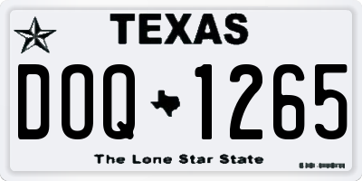 TX license plate DOQ1265