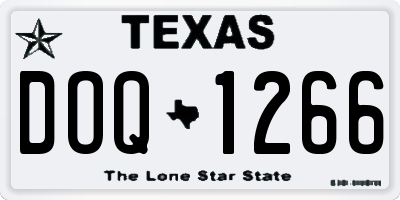 TX license plate DOQ1266