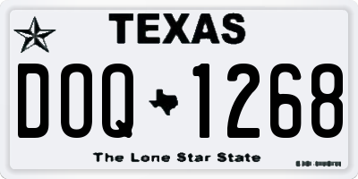 TX license plate DOQ1268
