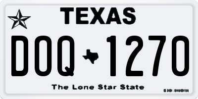 TX license plate DOQ1270