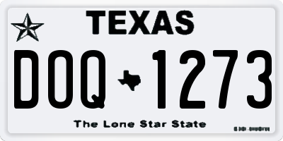 TX license plate DOQ1273
