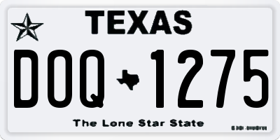 TX license plate DOQ1275